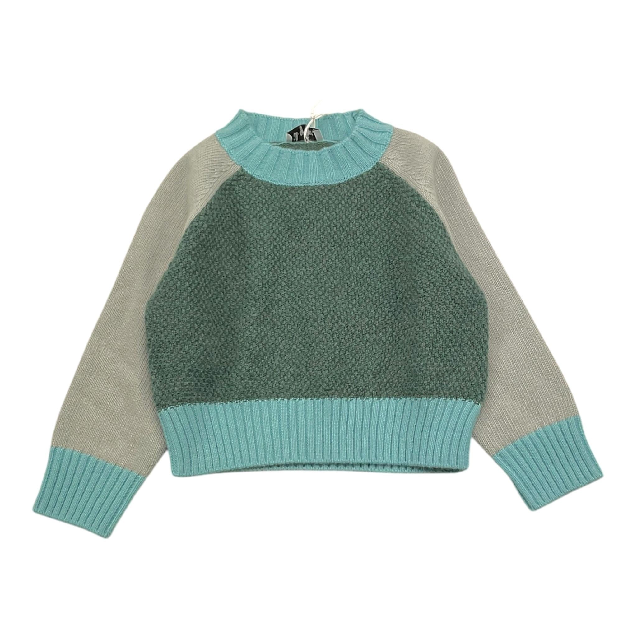 IL GUFO maglia tricolore girocollo Verde per Neonato A24MA453EM220N VERDE IL GUFO 