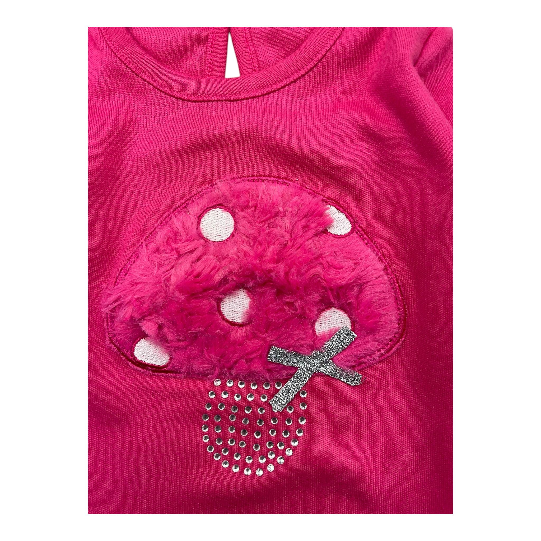 EMC shirt gircollo tinta unita con stampa Fuxia per Neonata BX2276 FUXIA EMC 