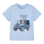 Mayoral T-Shirt Girocollo Tinta Unita con Stampa per Neonato 1053 AZZURRO MAYORAL 