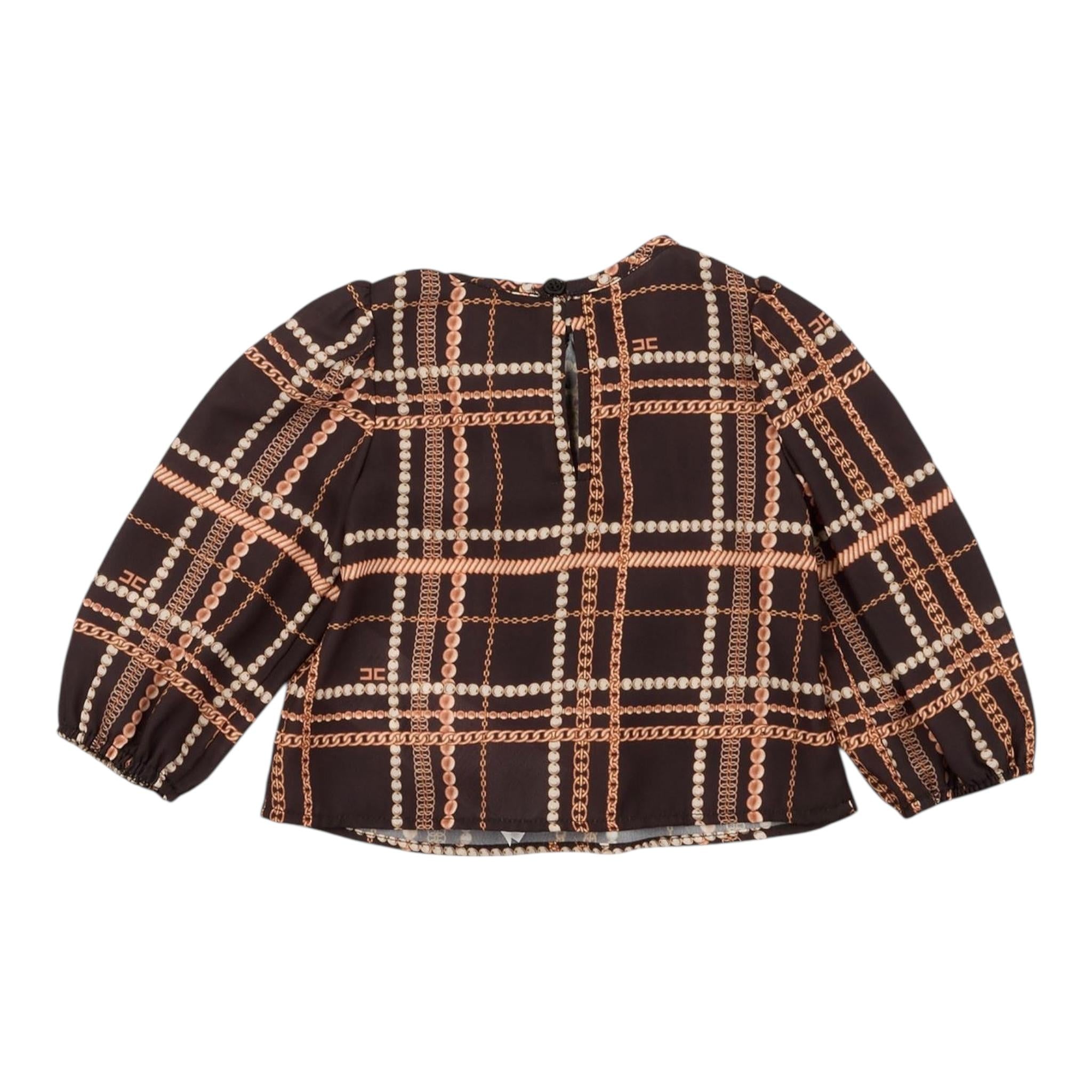 ELISABETTA FRANCHI camicia manica lunga stampa fantasia Nero per Bambina EFCA135 NERO ELISABETTA FRANCHI 