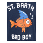 Saint Barth T.Shirt Girocollo Tinta Unita con Logo per Neonato TSH000100055 BLU SAINT BARTH 