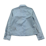 Trussardi Camicia Tinta Unita con Fantasia A Righe per Bambino TGP26046CA AZZURRO TRUSSARDI 