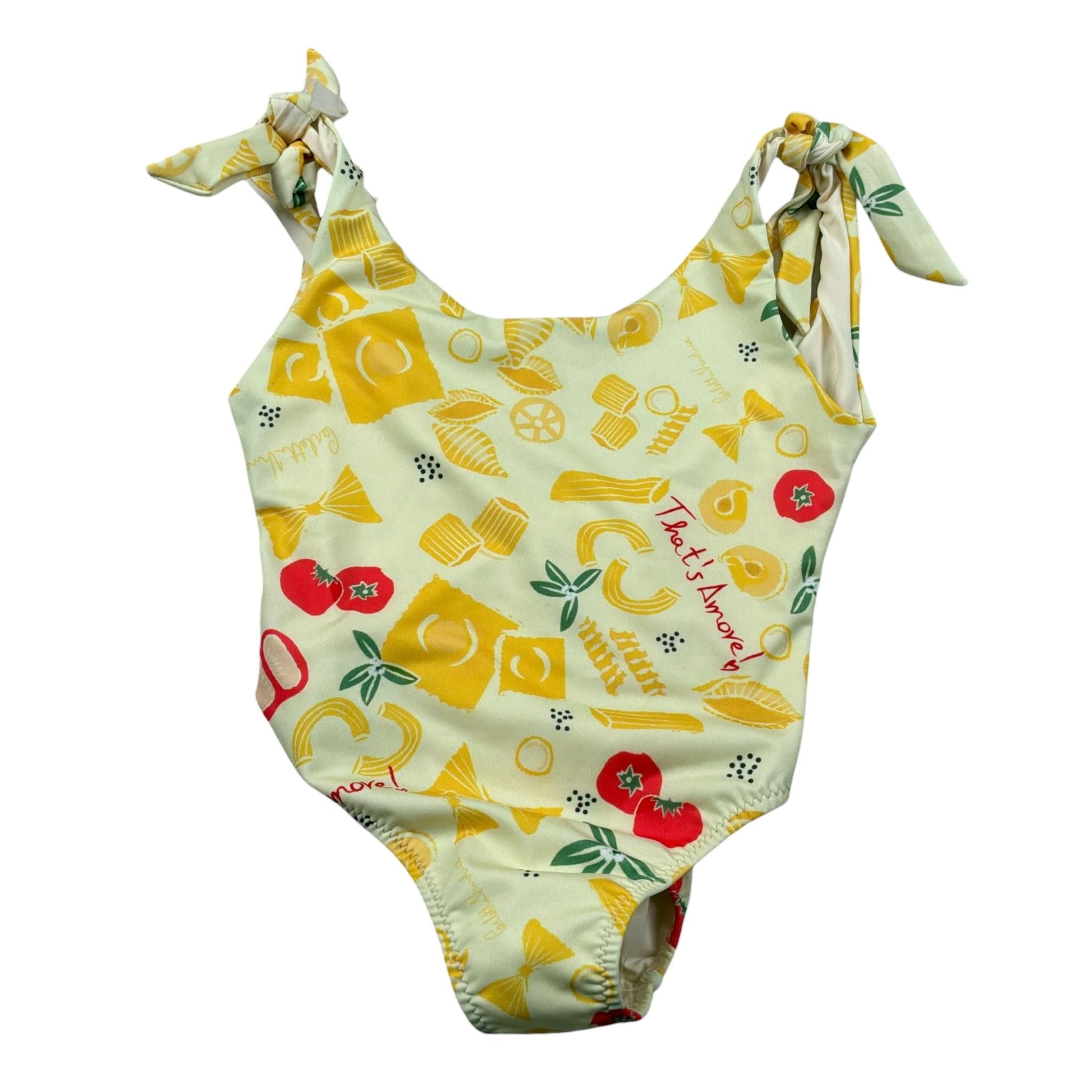 Carlotta Vindice Costume Intero tinta unita con Stampe con Bandana Giallo per Neonata TAC3N GIALLO CARLOTTA VINDICE 