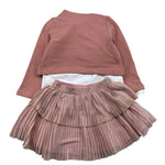 MAYORAL completo 3 pezzi cardigan-shirt-gonna Rosa per Neonata 292873 ROSA MAYORAL 