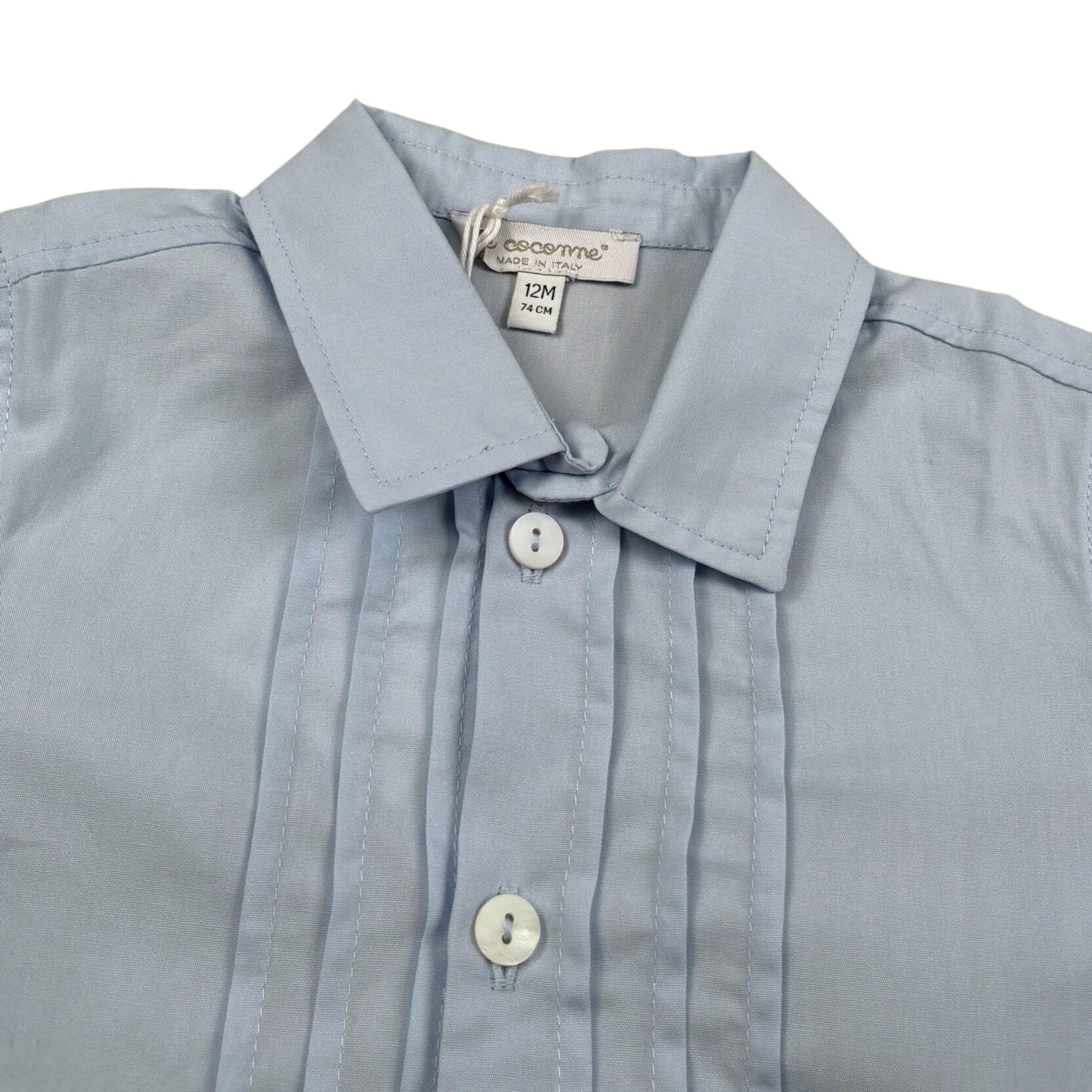 Le Coconne Camicia Manica Lunga Tinta Unita per Neonato LCN1228N AZZURRO LE COCONNE 