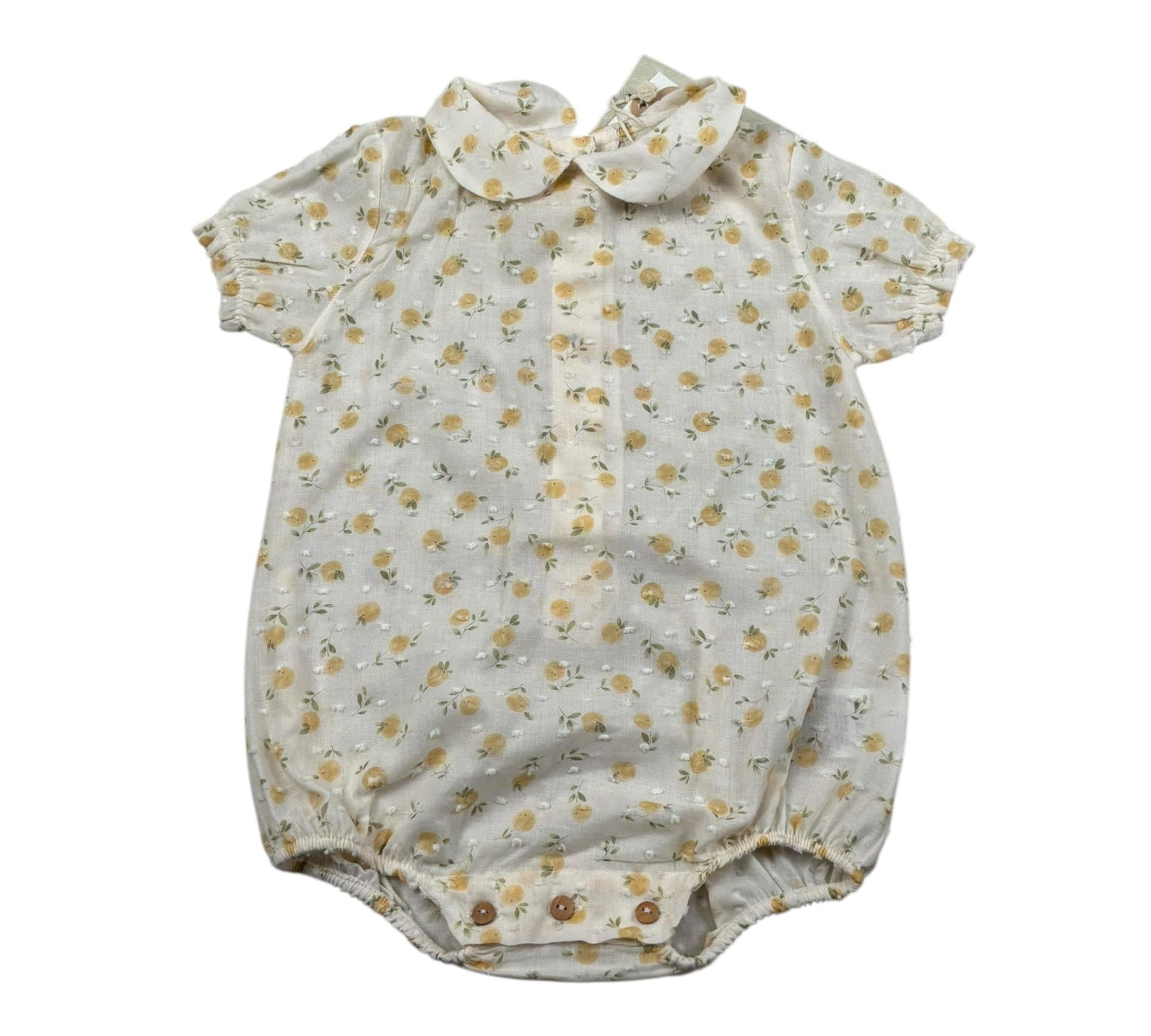 Wedoble Pagliaccetti Tinta Unita con Fantasia Floreale per Neonata V2507716E PANNA WEDOBLE 