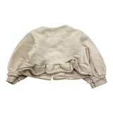 Aventiquattrore Cardigan Tinta Unita con Manica A Sbuffo Beige per Neonata