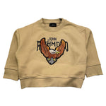 JOHN RICHMOND felp chiusa girocollo tinta unita Beige per Neonato RBA2414OFEOF BEIGE JOHN RICHMOND 