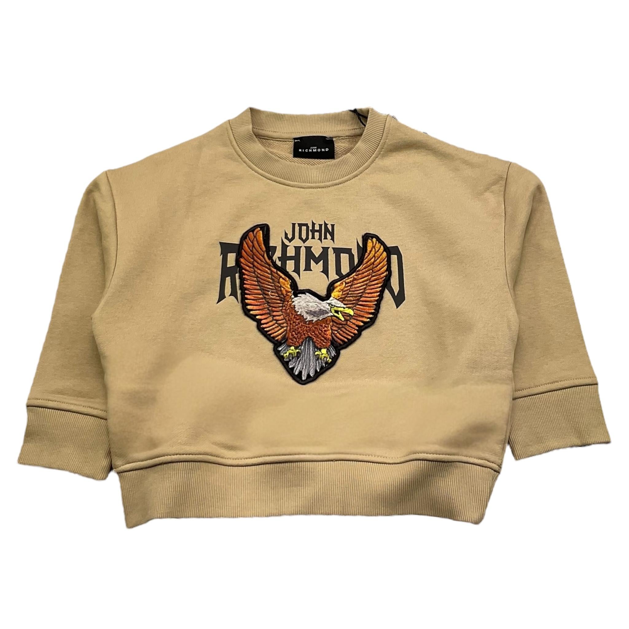 JOHN RICHMOND felp chiusa girocollo tinta unita Beige per Neonato RBA2414OFEOF BEIGE JOHN RICHMOND 