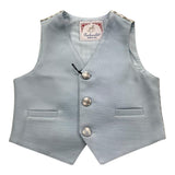 Ambaraba Gilet Tinta Unita con Parte Posteriore Fantasia Quadretti con Papillon per Neonato FM36093 AZZURRO AMBARABA 