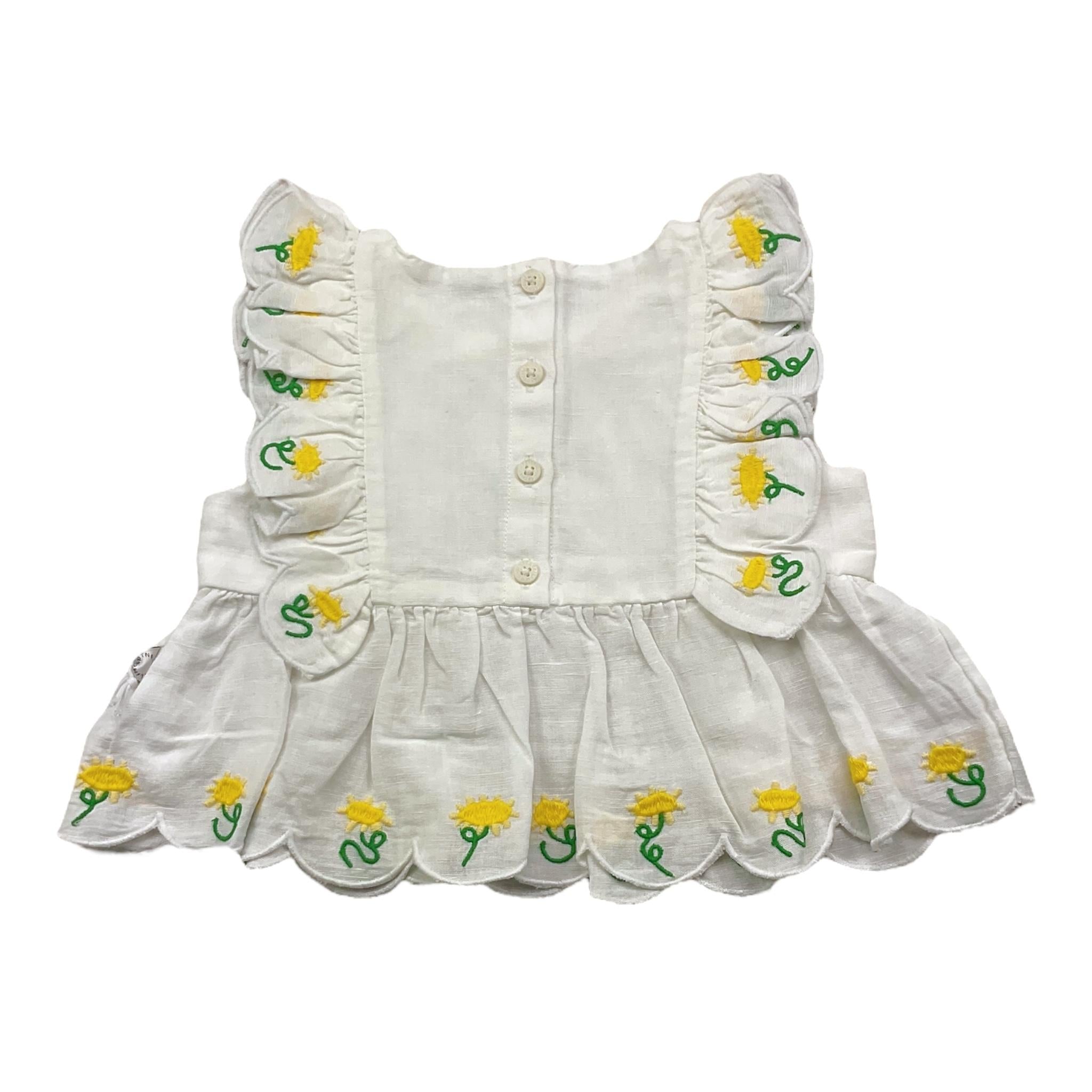 Stella Mccartney Camicia Giromanica Tinta Unita con Stampa per Bambina TU5A31 BIANCO STELLA McCARTNEY 