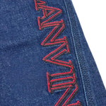 Lanvin Jeans Tinta Unita con Girovita Regolabile per Bambina N30132 BLU LANVIN 