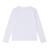 Patrizia Pepe Shirt Girocollo Tinta Unita con Brillantini per Bambina 7M0828 BIANCO PATRIZIA PEPE 