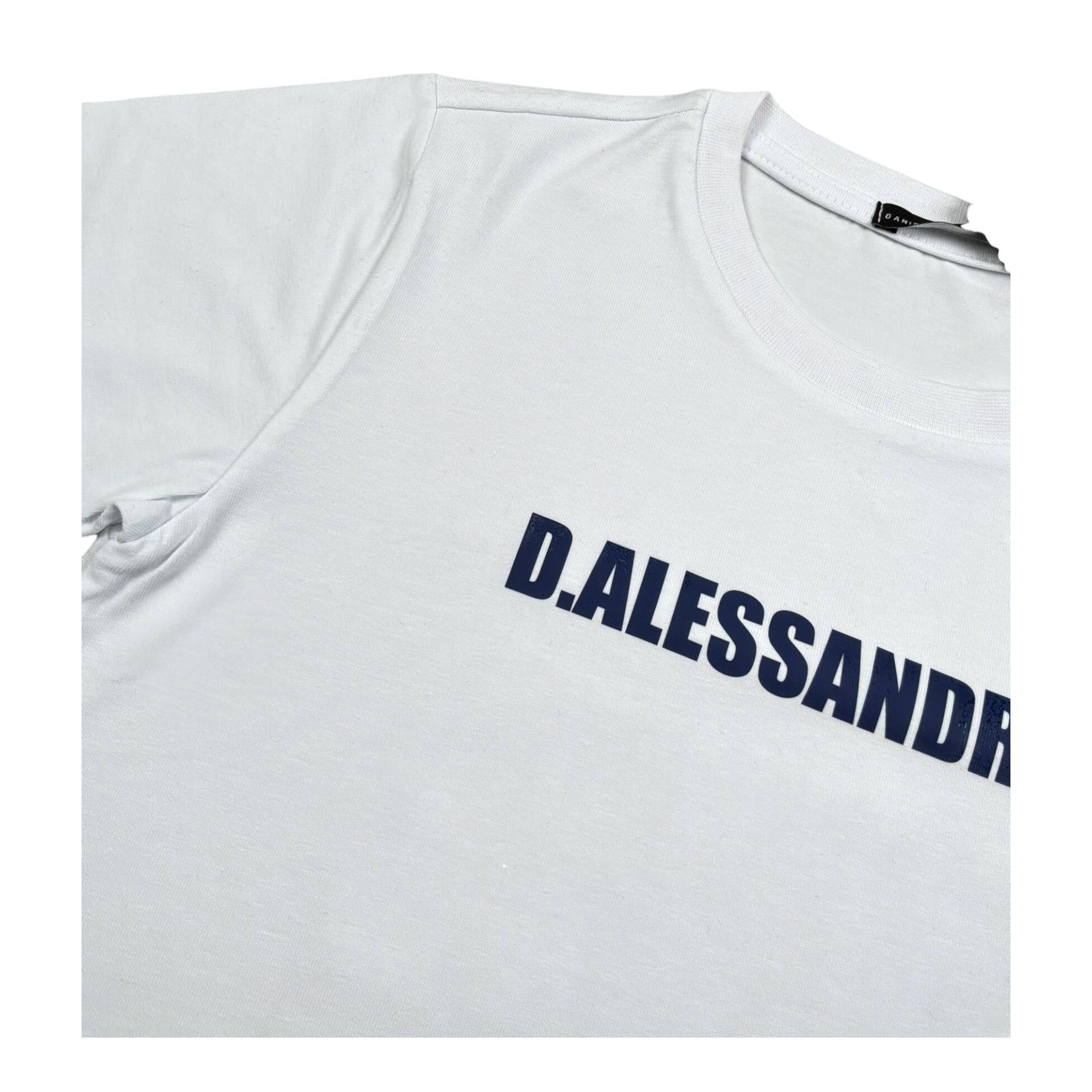 Daniele Alessandrini T-Shirt Girocollo Tinta Unita con Stampa per Bambino 1236M00053 BIANCO DANIELE ALESSANDRINI 