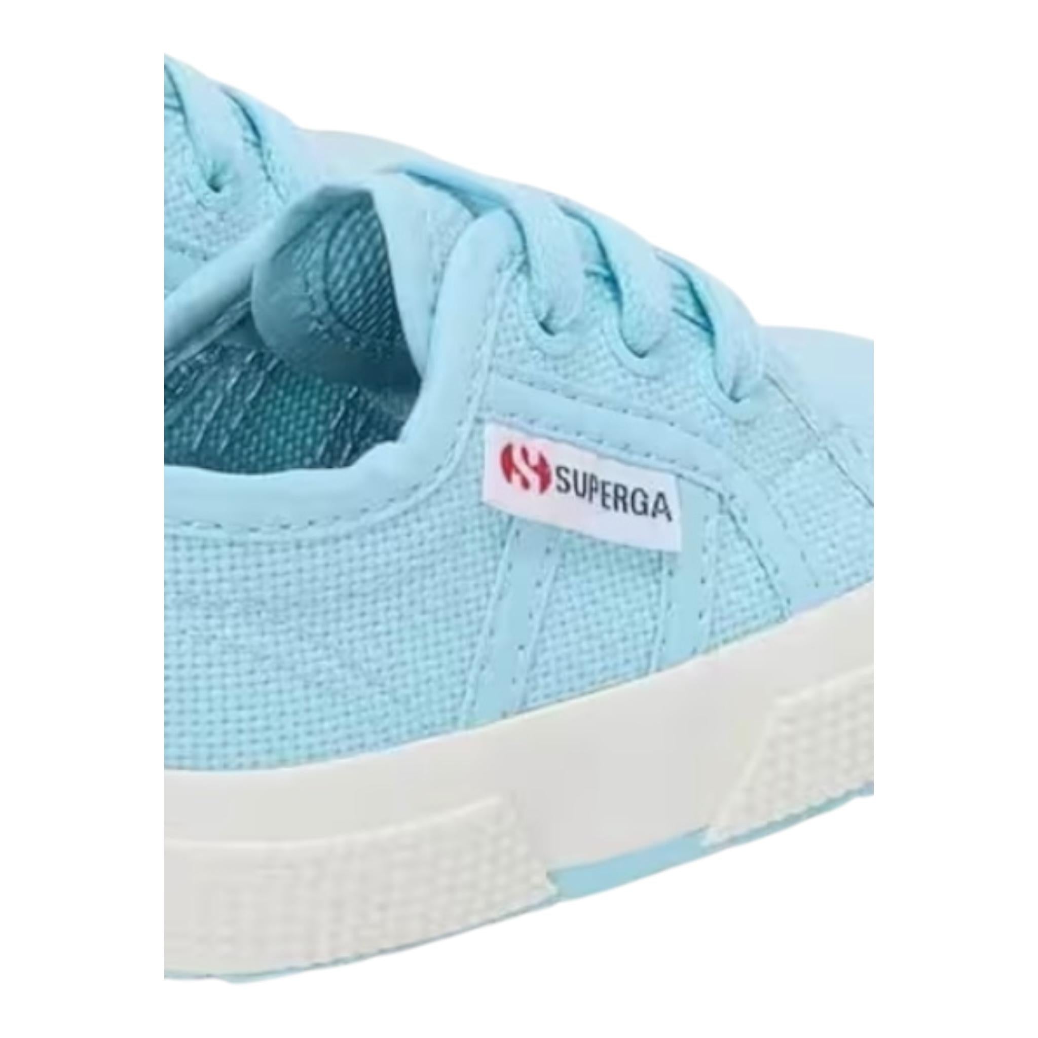 SUPERGA sneakers tinta unita con lacci Azzurro per Neonato S0005P0 AZZURRO SUPERGA 