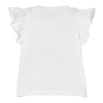 Liu Jo T-Shirt Girocollo Tinta Unita con Stampe per Neonata KA5084N BIANCO LIU JO 