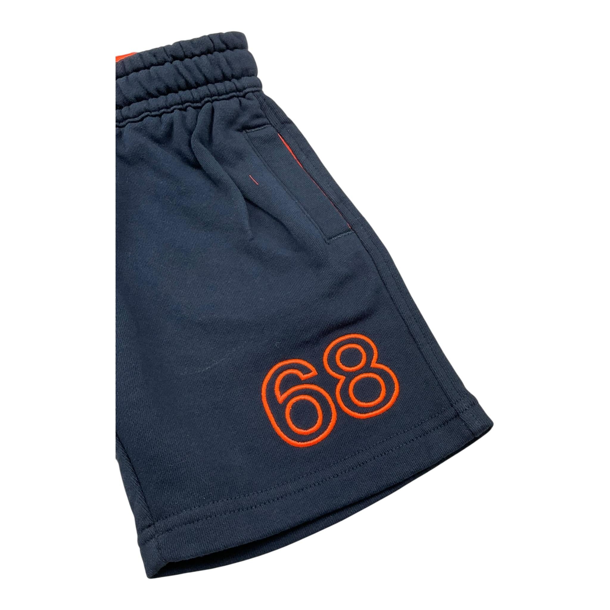 Sun68 Bermuda Tuta Tinta Unita con Logo per Neonato F35340N BLU SUN68 