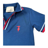 Trussardi Polo Mezza Manica Tinta Unita con Logo per Bambino TBP26003POJ BLU TRUSSARDI 