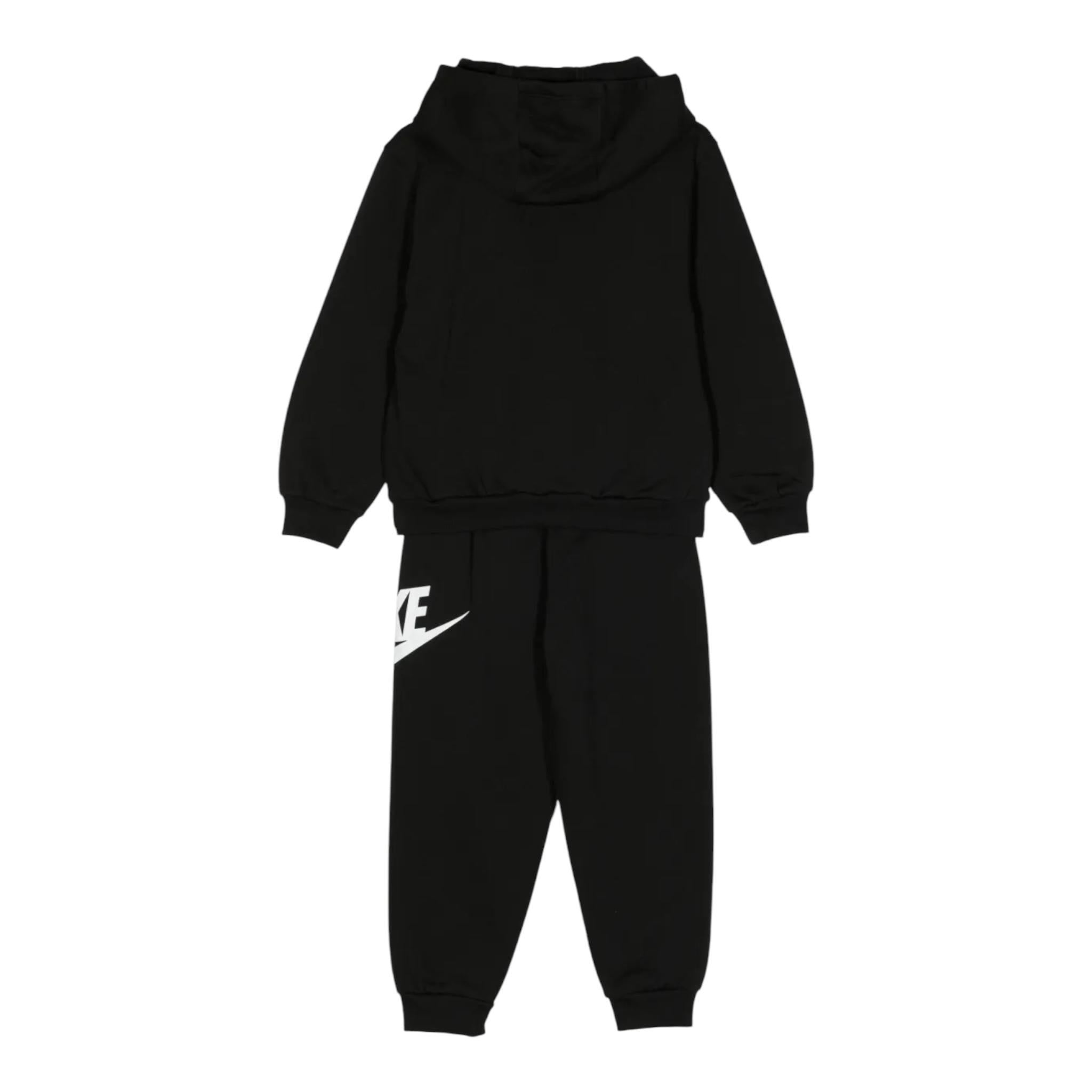 NIKE completo tinta unita 2pz felpa-pantalone Nero per Bambino 86L135 NERO NIKE 