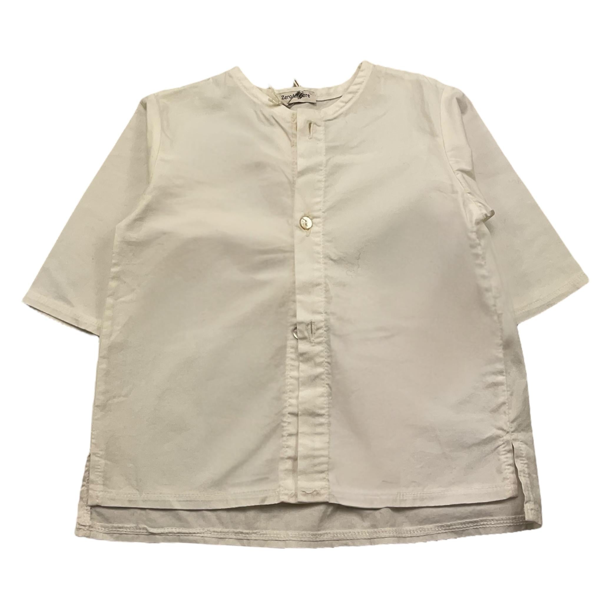 ZERO AMPERE camicia manica lunga tinta unita Panna per Neonato DUBLINO PANNA ZERO AMPERE 