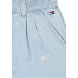 Tommy Hilfiger Pantalone Effetto Denim Tinta Unita con Elastico In Vita per Neonata KN0KN01893 AZZURRO TOMMY HILFIGER 