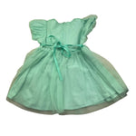 Liu Jo Abito Mezza Manica Tinta Unita In Tulle per Neonata HA5058 VERDE ACQUA LIU JO 