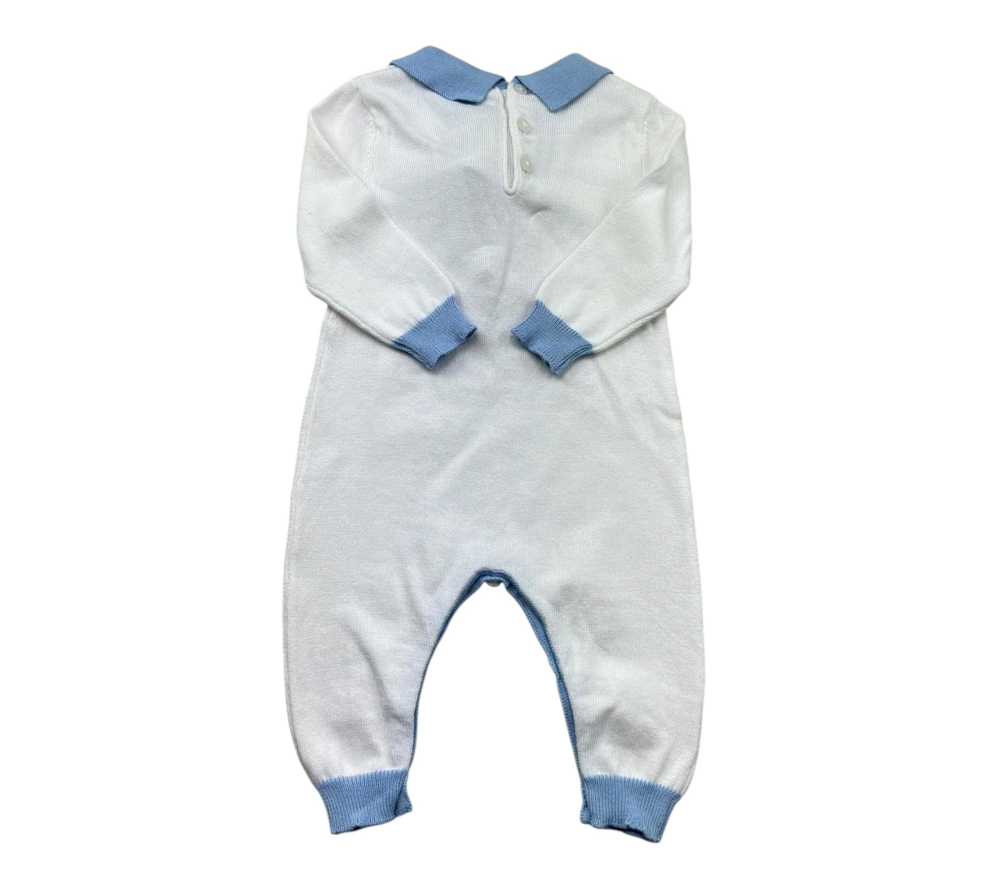 Le Bebe Tutina Manica Lunga Tinta Unita con Ricami per Neonato LBB5317 BIANCO LE BEBE 
