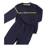 SARABANDA completo 2pz felpa-pantalone tinta unita Blu per Bambino A000J BLU SARABANDA 
