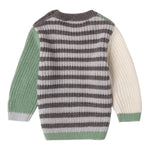 MINI BANDA maglia bicolore con fantasia a righe Bianco/verde per Neonato 37649 BIANCO/VERDE MINI BANDA 