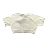 Twinset Coprispalle Tinta Unita Mezza Manica Panna Per Bambina
