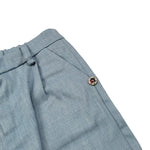 Please Bermuda Tinta Unita con Elastico In Vita per Neonato RB27130B73 AZZURRO PLEASE 