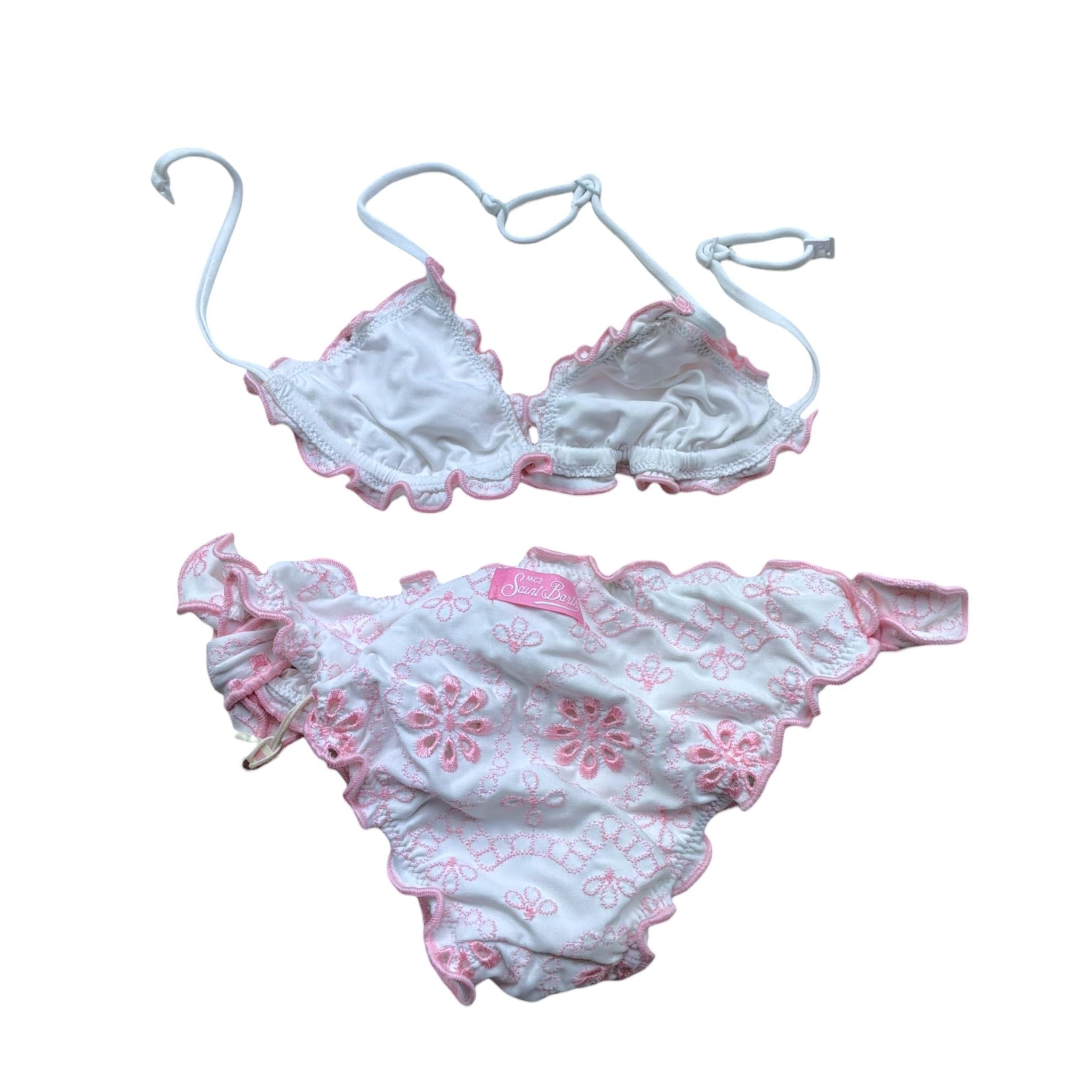 Saint Barth Costume 2 Pezzi Triangolo-Slip per Bambina CRIS01 BIANCO SAINT BARTH 