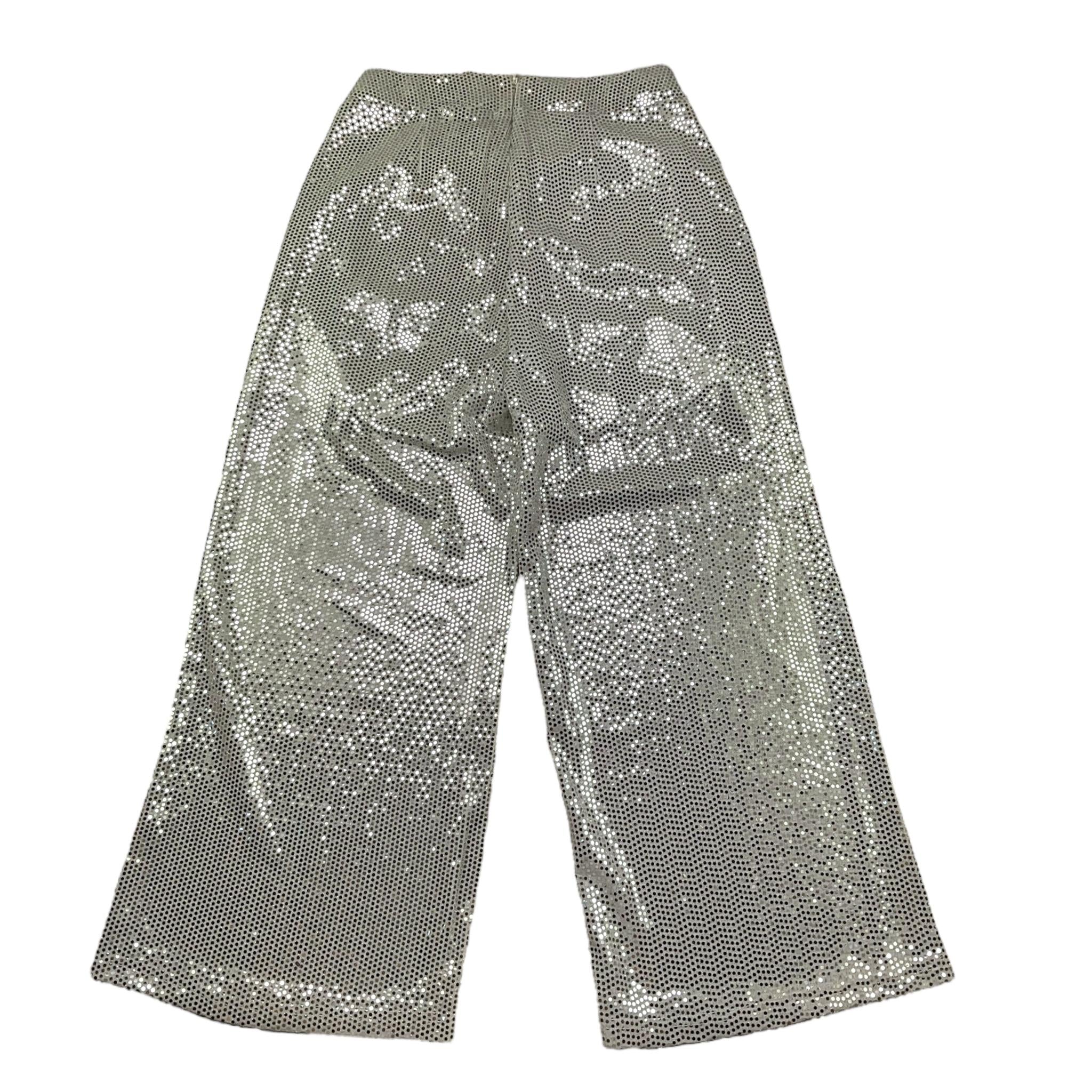 Met Pantalone Tinta Unita con Girovita Regolabile per Bambina ME335 ARGENTO MET 