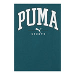 PUMA felpa tinta unita con cappuccio e stampa logo Verde per Bambino 682774 VERDE PUMA 