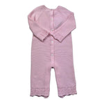 Le Bebe Tutina Manica Lunga Tinta Unita per Neonata LBG6276 ROSA LE BEBE 
