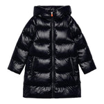 SAVE THE DUCK giubbino tinta unita con zip e cappuccio Nero per Bambina J45510GX NERO SAVE THE DUCK 