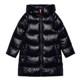 SAVE THE DUCK giubbino tinta unita con zip e cappuccio Nero per Bambina J45510GX NERO SAVE THE DUCK 