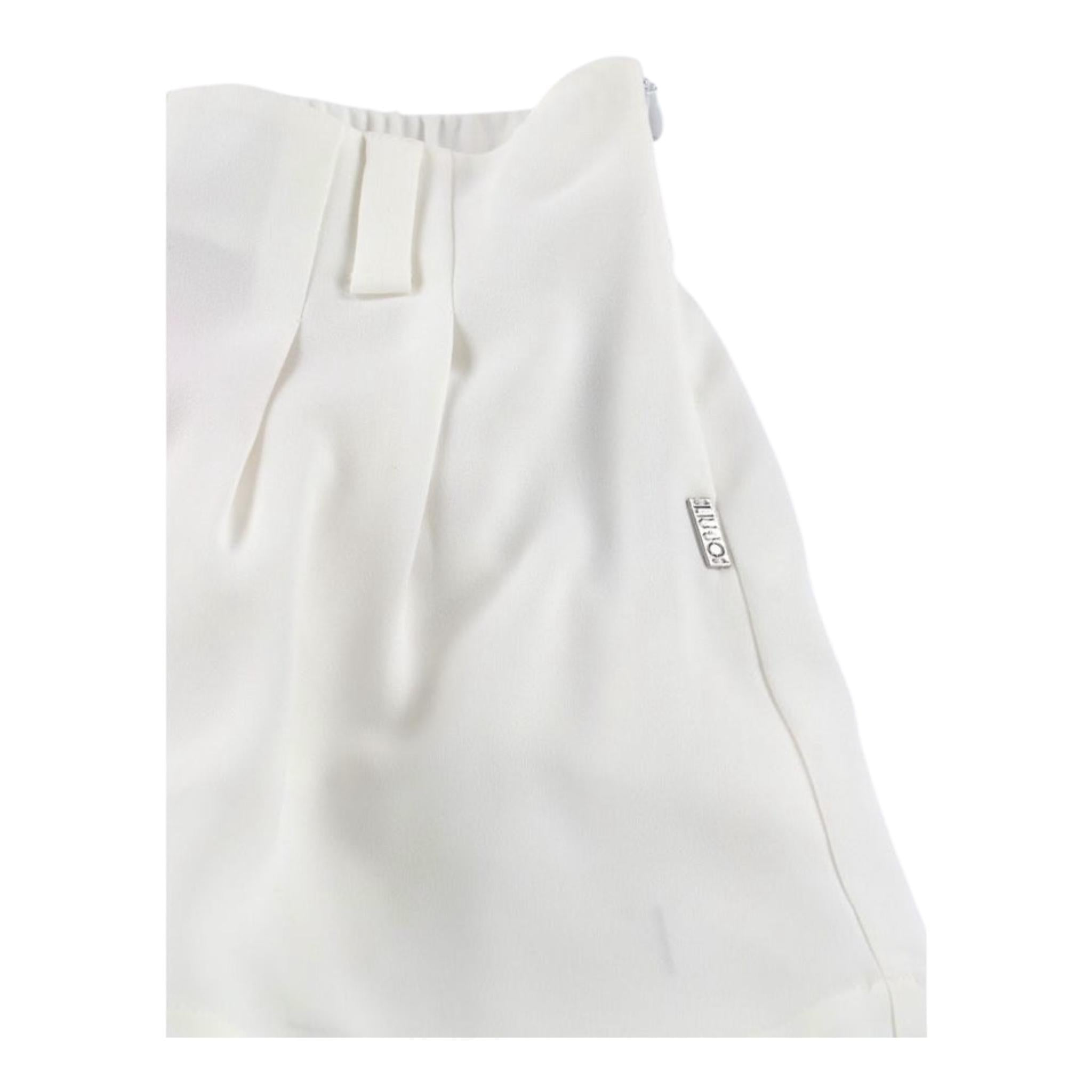 Liu Jo Short Tinta Unita con Cinturino per Bambina GA5033 BIANCO LIU JO 