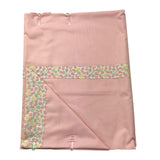 Baby Vip Copertina Tinta Unita Con Stampa Fiori Rosa Per Neonata
