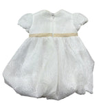 Le Bebe Abito Mezza Manica Cerimoniale Tinta Unita per Neonata LBG6325 BIANCO LE BEBE 