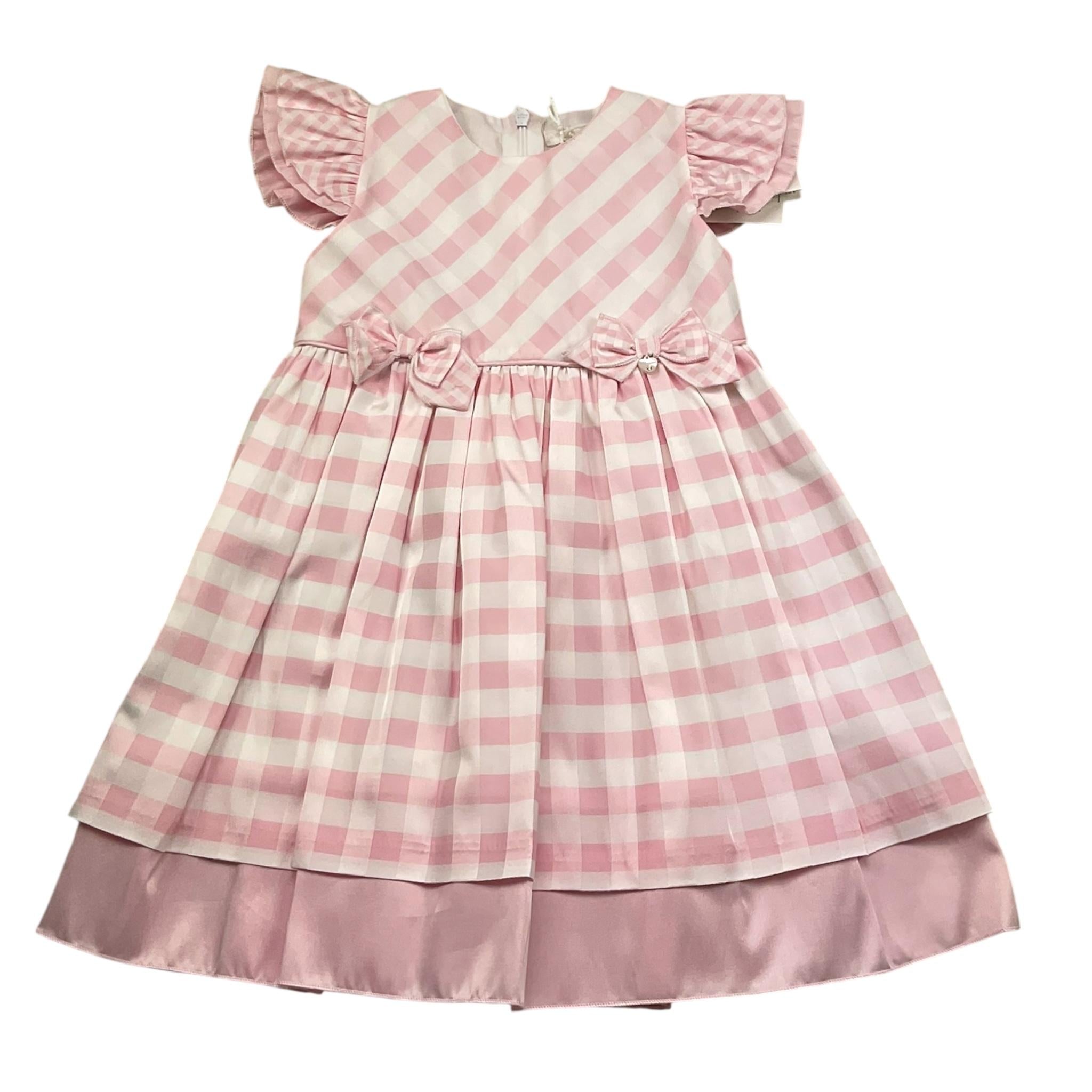 Ninnaoh Abito Mezza Maica Fantasia A Righe per Neonata E2224 ROSA NINNAOH 