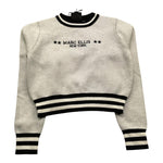 MARC ELLIS maglia girocollo tinta unita con logo e profili in contrasto Bianco per Bambina JMJSW00187XXX BIANCO MARC ELLIS 