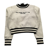 MARC ELLIS maglia girocollo tinta unita con logo e profili in contrasto Bianco per Bambina JMJSW00187XXX BIANCO MARC ELLIS 