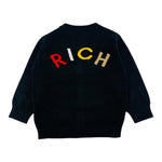 JOHN RICHMOND cardigan tinta unita con stampa Nero per Neonato RIA24080CDE NERO JOHN RICHMOND 