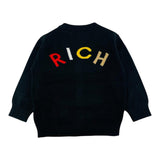 JOHN RICHMOND cardigan tinta unita con stampa Nero per Neonato RIA24080CDE NERO JOHN RICHMOND 
