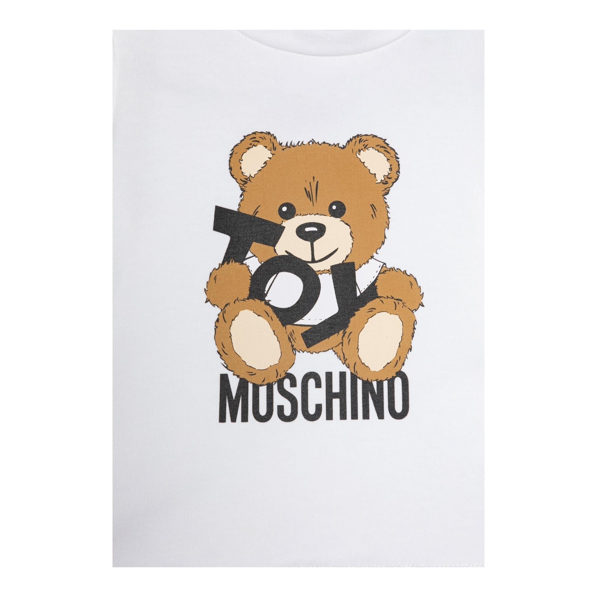 Moschino Completo 2 Pezzi T-Shirt-Short per Neonata MAG01O BIANCO/FUXIA MOSCHINO 
