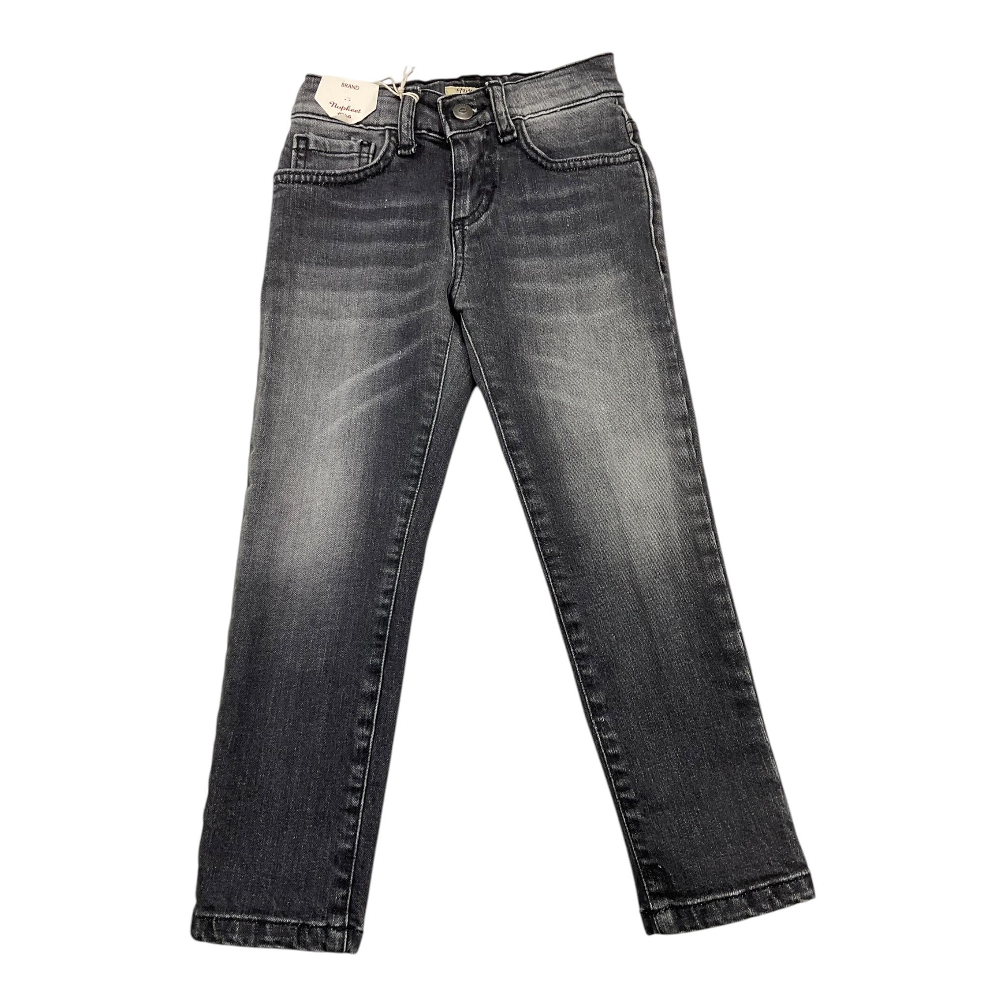 NUPKEET jeans tinta unita cn girovita regolabile Nero per Bambino 4DNK397 NERO NUPKEET 