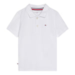 Tommy Hilfiger Polo Mezza Manica Tinta Unita con Logo per Neonato KN0KN02030 BIANCO TOMMY HILFIGER 