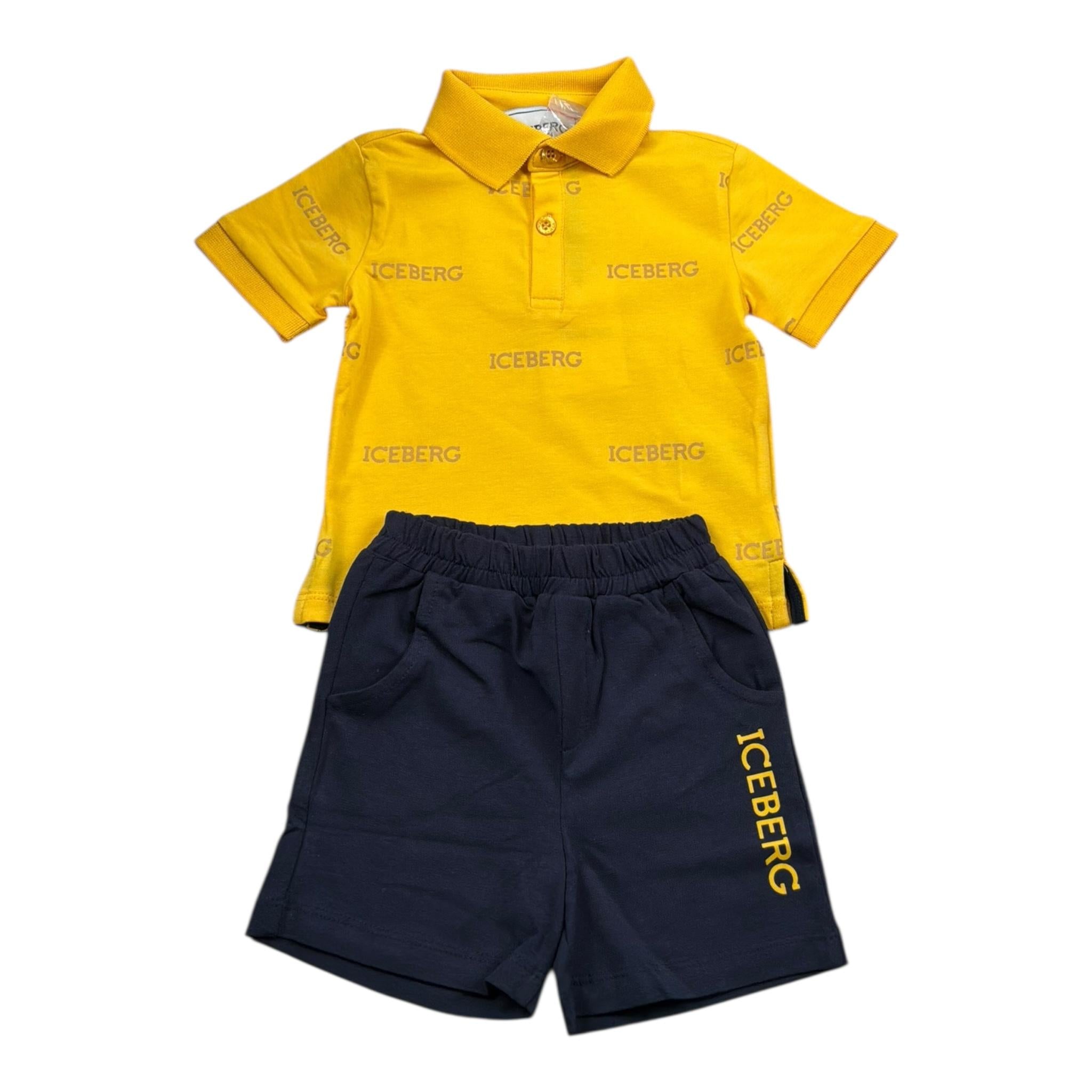 Iceberg Completo 2 Pezzi Polo-Bermuda per Neonato CCICE5101NX SENAPE ICEBERG 