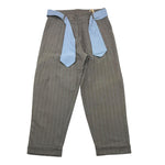 MANILA GRACE pantalone tinta unita con cintura fantasia a righe Grigio per Bambina MFJF24P140 GRIGIO MANILA GRACE 